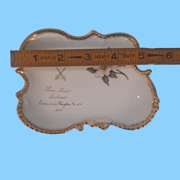 Masonic Order Of The Eastern Star Pin Or Trinket Dish Escondido Chapter 1965 - Picture 6 of 6